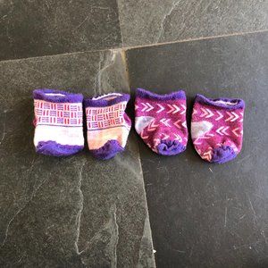 Smartwool -- 2 pairs, baby infant purple unisex wool socks